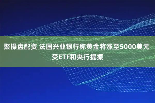 聚操盘配资 法国兴业银行称黄金将涨至5000美元 受ETF和央行提振
