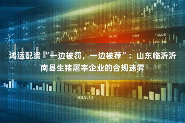 鸿运配资 “一边被罚，一边被荐”：山东临沂沂南县生猪屠宰企业的合规迷雾