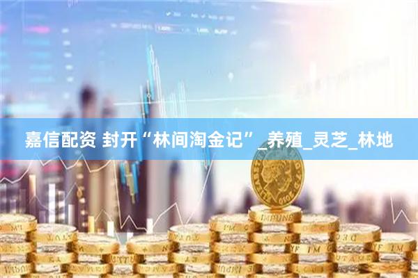 嘉信配资 封开“林间淘金记”_养殖_灵芝_林地